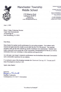 Ocean Co Gifted Civil War Thank You Letter 99