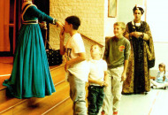 Isabella hand kissed by student