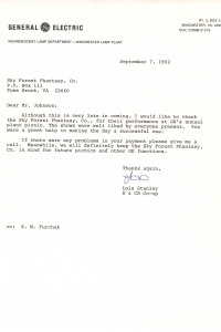 General Electric letter 83