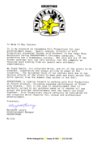 Hersheypark Entertain Dickens Letter 1