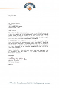 Park City thank you letter 90